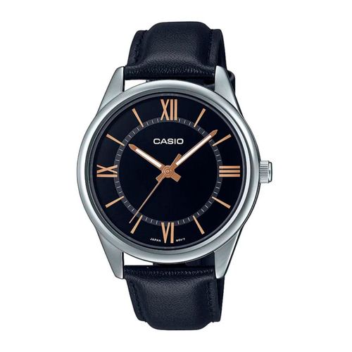 Reloj Casio vip análogo cuero negro para hombre