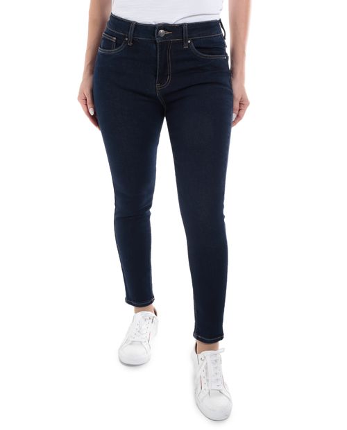 Jeans Sabrina skinny lavado oscuro de cintura media para dama