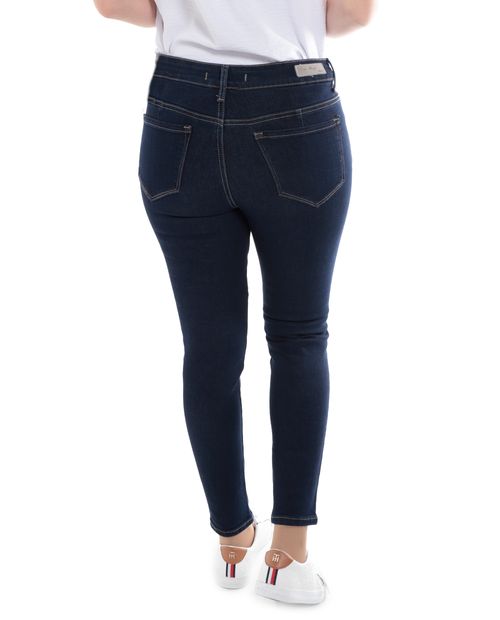 Jeans Sabrina skinny lavado oscuro de cintura media para dama