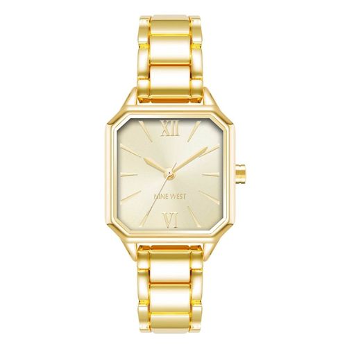 Reloj Nine West análogo de metal dorado para mujer