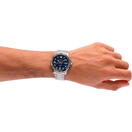 Reloj Casio análogo metálico plateado para hombre